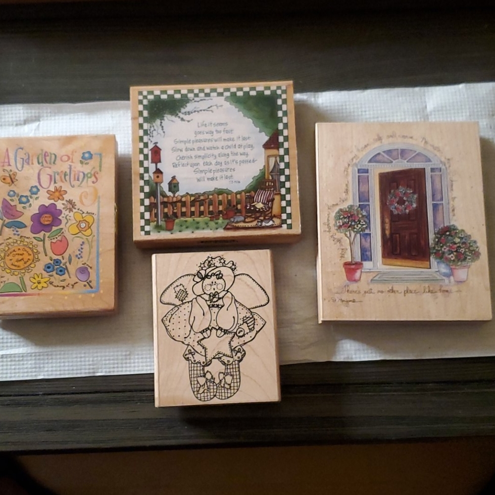 4 Wooden Stamps